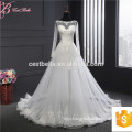 Long Sleeve Cathedral Train Victorian Lace Wedding Dress Bridal Gown 2017